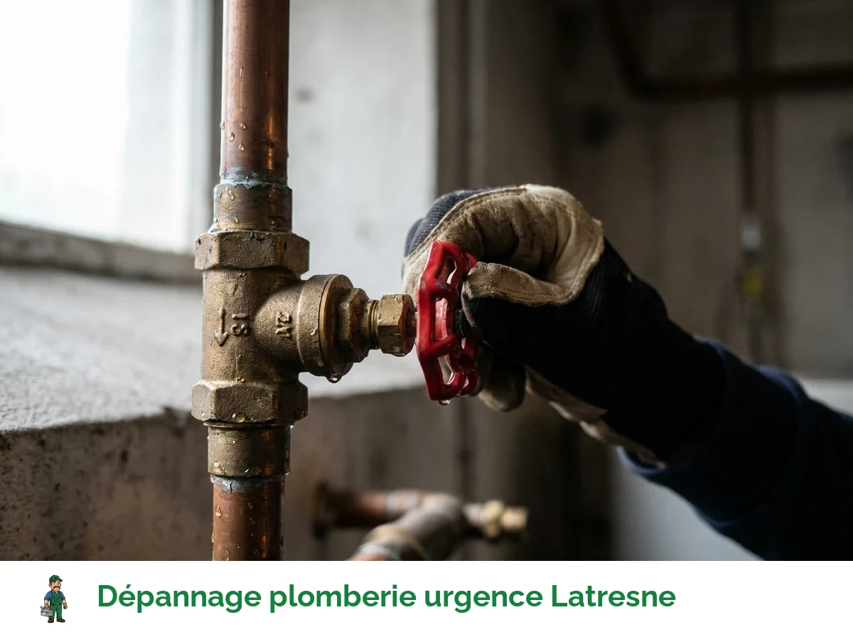 Dépannage plomberie urgence à Latresne