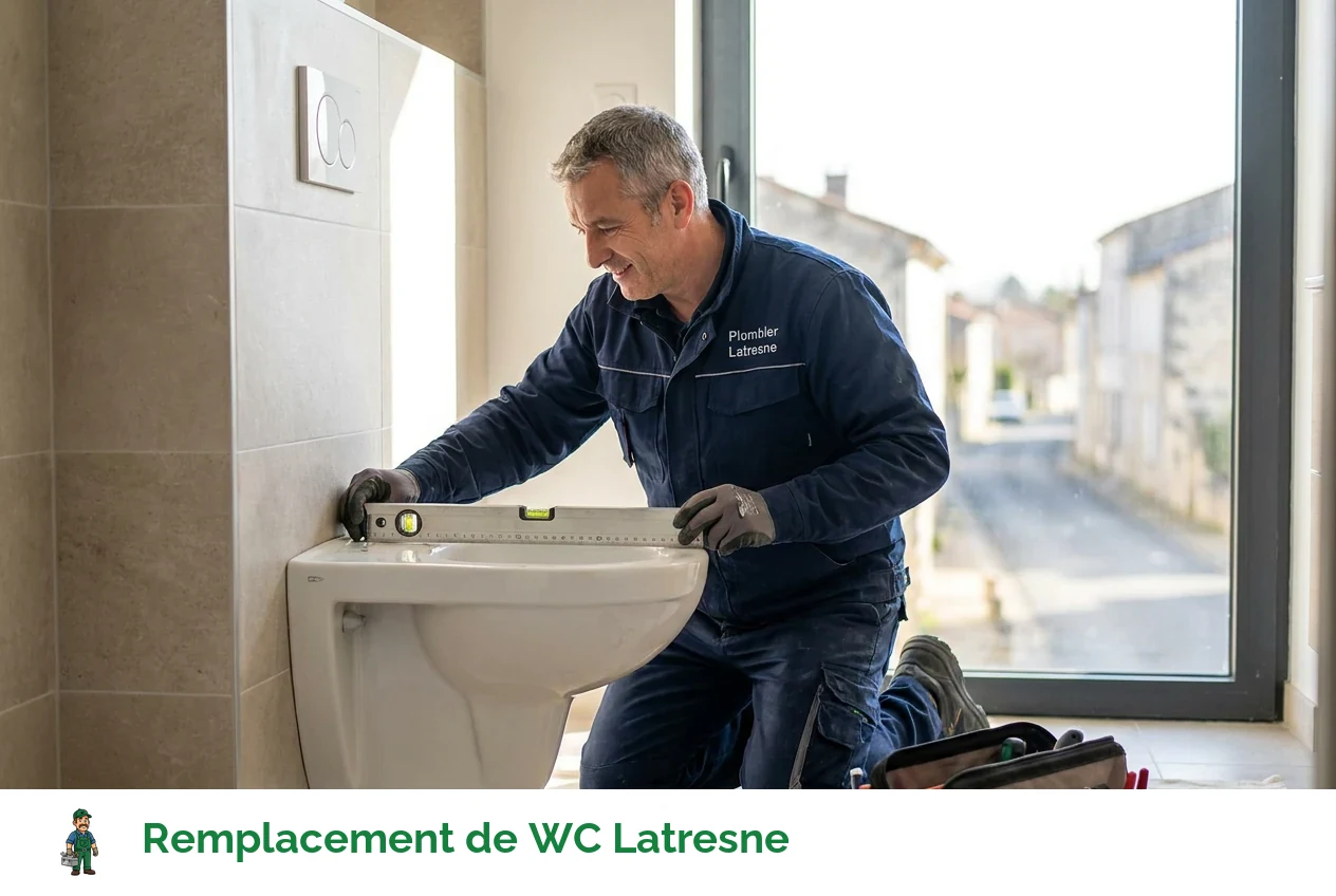 Remplacement de WC à Latresne